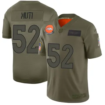 Nike Netane Muti Youth Limited Denver Broncos Camo 2019 Salute to Service Jersey