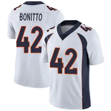 Nike Nik Bonitto Men's Limited Denver Broncos White Vapor Untouchable Jersey