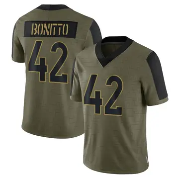 Nike Nik Bonitto Youth Limited Denver Broncos Olive 2021 Salute To Service Jersey