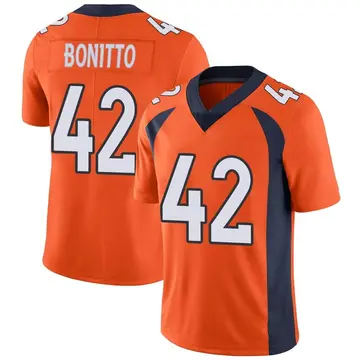 Nike Nik Bonitto Youth Limited Denver Broncos Orange Team Color Vapor Untouchable Jersey