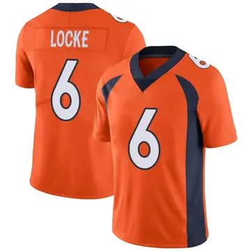 Nike P.J. Locke Men's Limited Denver Broncos Orange Team Color Vapor Untouchable Jersey