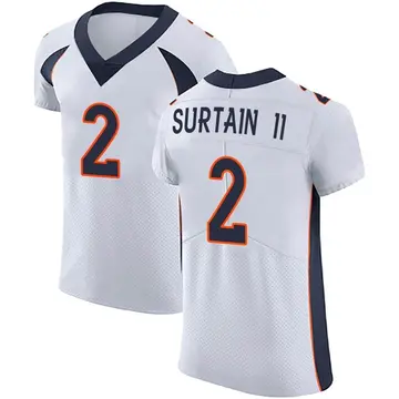 Nike Pat Surtain II Men's Elite Denver Broncos White Vapor Untouchable Jersey