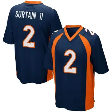 Nike Pat Surtain II Men's Game Denver Broncos Navy Blue Alternate Jersey