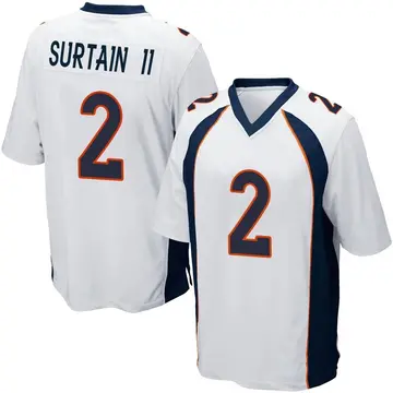 Nike Pat Surtain II Men's Game Denver Broncos White Jersey