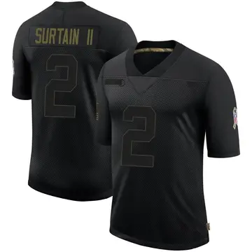 Nike Pat Surtain II Men's Limited Denver Broncos Black 2020 Salute To Service Jersey