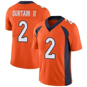 Nike Pat Surtain II Men's Limited Denver Broncos Orange Team Color Vapor Untouchable Jersey