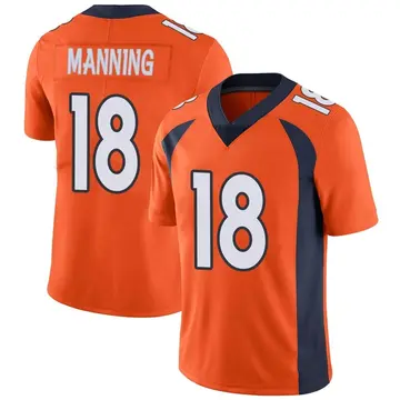 Nike Peyton Manning Men's Limited Denver Broncos Orange Team Color Vapor Untouchable Jersey