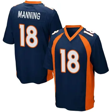 Nike Peyton Manning Youth Game Denver Broncos Navy Blue Alternate Jersey