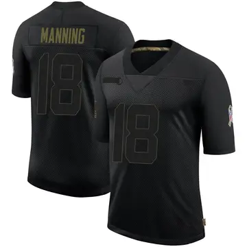 Nike Peyton Manning Youth Limited Denver Broncos Black 2020 Salute To Service Jersey