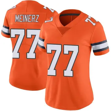 Nike Quinn Meinerz Women's Limited Denver Broncos Orange Color Rush Vapor Untouchable Jersey