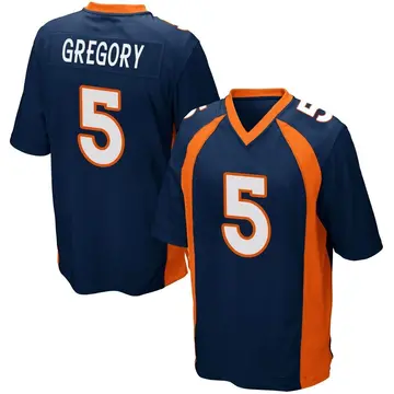Nike Randy Gregory Men's Game Denver Broncos Navy Blue Alternate Jersey
