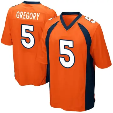Nike Randy Gregory Men's Game Denver Broncos Orange Team Color Jersey