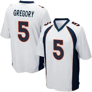 Nike Randy Gregory Men's Game Denver Broncos White Jersey