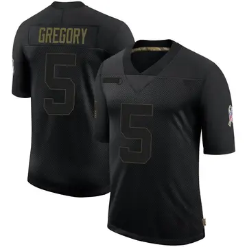 Nike Randy Gregory Men's Limited Denver Broncos Black 2020 Salute To Service Jersey