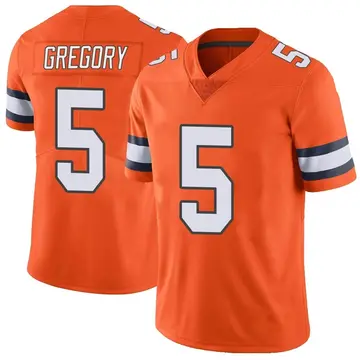 Nike Randy Gregory Men's Limited Denver Broncos Orange Color Rush Vapor Untouchable Jersey