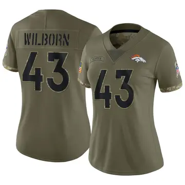 Nike Ray Wilborn Women's Limited Denver Broncos Olive 2022 Salute To Service Jersey