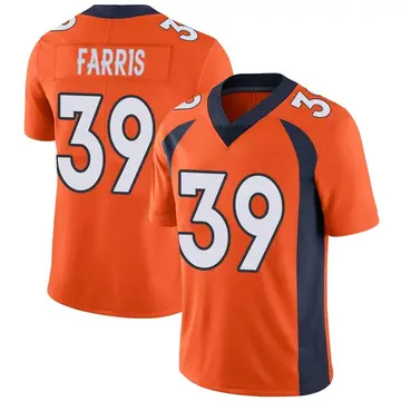 Nike Rojesterman Farris Men's Limited Denver Broncos Orange Team Color Vapor Untouchable Jersey