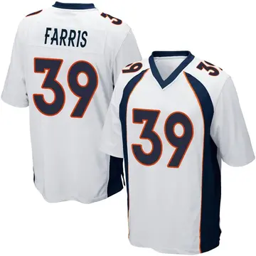 Nike Rojesterman Farris Youth Game Denver Broncos White Jersey