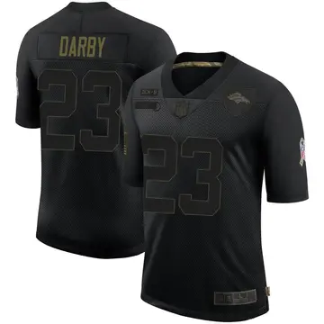Nike Ronald Darby Men's Limited Denver Broncos Black 2020 Salute To Service Jersey