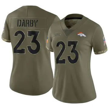 Nike Ronald Darby Women's Limited Denver Broncos Olive 2022 Salute To Service Jersey
