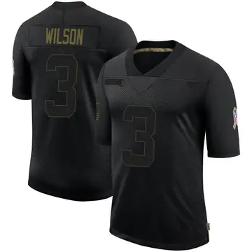 Nike Russell Wilson Men's Limited Denver Broncos Black 2020 Salute To Service Jersey