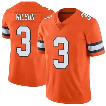 Nike Russell Wilson Men's Limited Denver Broncos Orange Color Rush Vapor Untouchable Jersey