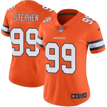 Nike Shamar Stephen Women's Limited Denver Broncos Orange Color Rush Vapor Untouchable Jersey