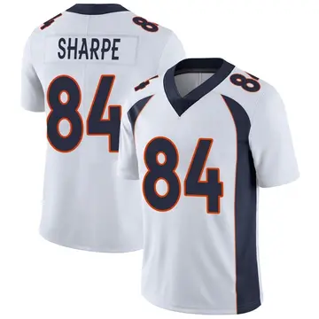 Nike Shannon Sharpe Men's Limited Denver Broncos White Vapor Untouchable Jersey
