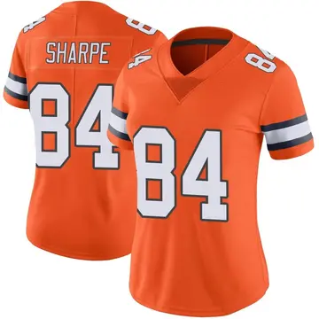 Nike Shannon Sharpe Women's Limited Denver Broncos Orange Color Rush Vapor Untouchable Jersey