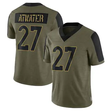 Nike Steve Atwater Men's Limited Denver Broncos Olive 2021 Salute To Service Jersey