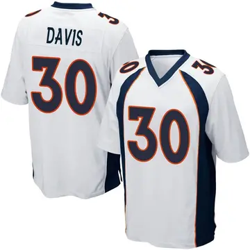 Nike Terrell Davis Men's Game Denver Broncos White Jersey
