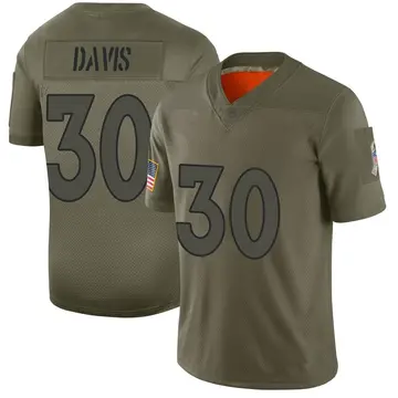 Nike Terrell Davis Men's Limited Denver Broncos Camo 2019 Salute to Service Jersey