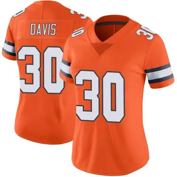 Nike Terrell Davis Women's Limited Denver Broncos Orange Color Rush Vapor Untouchable Jersey