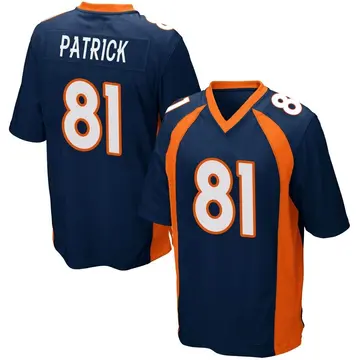 Nike Tim Patrick Men's Game Denver Broncos Navy Blue Alternate Jersey