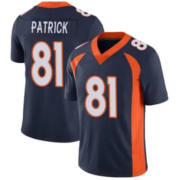 Nike Tim Patrick Men's Limited Denver Broncos Navy Vapor Untouchable Jersey