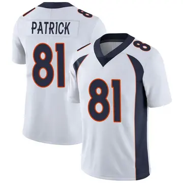 Nike Tim Patrick Men's Limited Denver Broncos White Vapor Untouchable Jersey