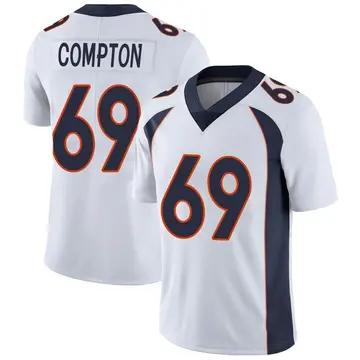 Nike Tom Compton Men's Limited Denver Broncos White Vapor Untouchable Jersey