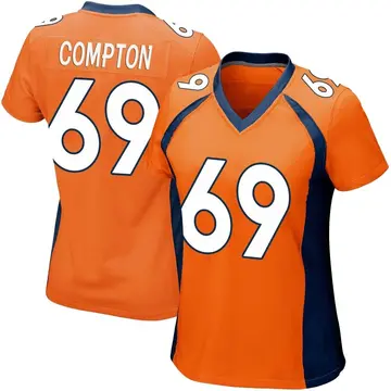 Nike Tom Compton Women's Game Denver Broncos Orange Team Color Jersey
