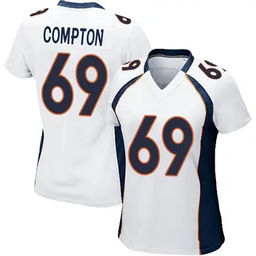 Nike Tom Compton Women's Game Denver Broncos White Jersey