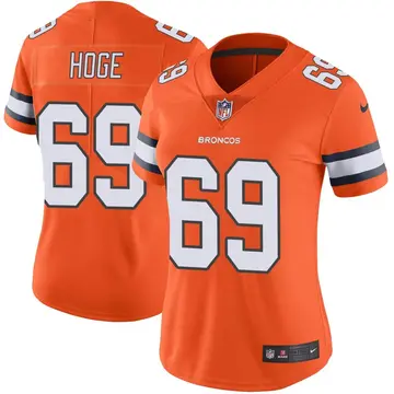 Nike Tristen Hoge Women's Limited Denver Broncos Orange Color Rush Vapor Untouchable Jersey