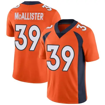 Nike Tyreik McAllister Men's Limited Denver Broncos Orange Team Color Vapor Untouchable Jersey