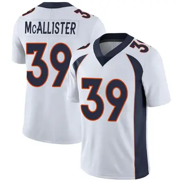 Nike Tyreik McAllister Men's Limited Denver Broncos White Vapor Untouchable Jersey