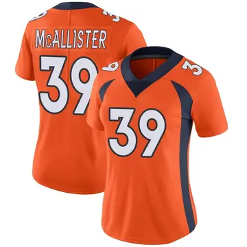 Nike Tyreik McAllister Women's Limited Denver Broncos Orange Team Color Vapor Untouchable Jersey