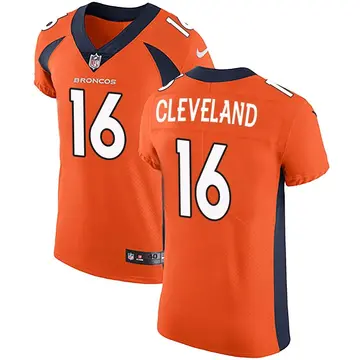 Nike Tyrie Cleveland Men's Elite Denver Broncos Orange Team Color Vapor Untouchable Jersey