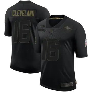 Nike Tyrie Cleveland Men's Limited Denver Broncos Black 2020 Salute To Service Jersey