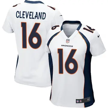 Nike Tyrie Cleveland Women's Game Denver Broncos White Jersey