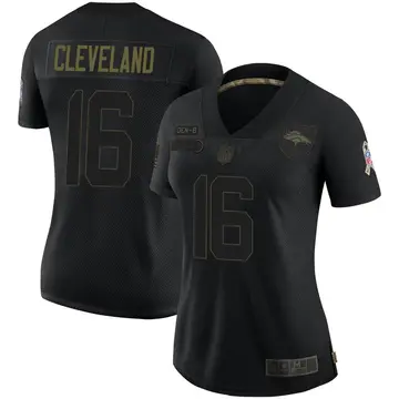 Nike Tyrie Cleveland Women's Limited Denver Broncos Black 2020 Salute To Service Jersey