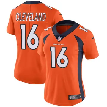 Nike Tyrie Cleveland Women's Limited Denver Broncos Orange Team Color Vapor Untouchable Jersey