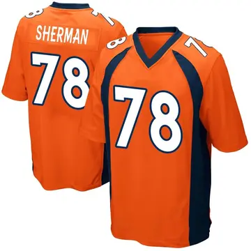 Nike Will Sherman Men's Game Denver Broncos Orange Team Color Jersey