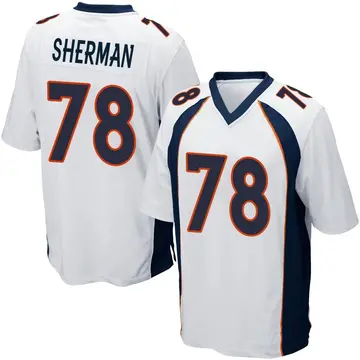 Nike Will Sherman Men's Game Denver Broncos White Jersey